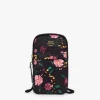 Sacs Pour Téléphone^WOUF Sac De Téléphone Fleurs Noires